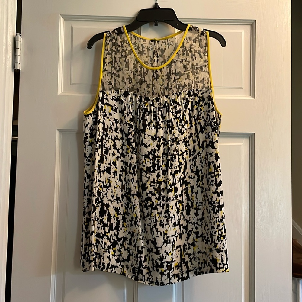 Kate spade top 100% viscose with front and back yoke 100% silk